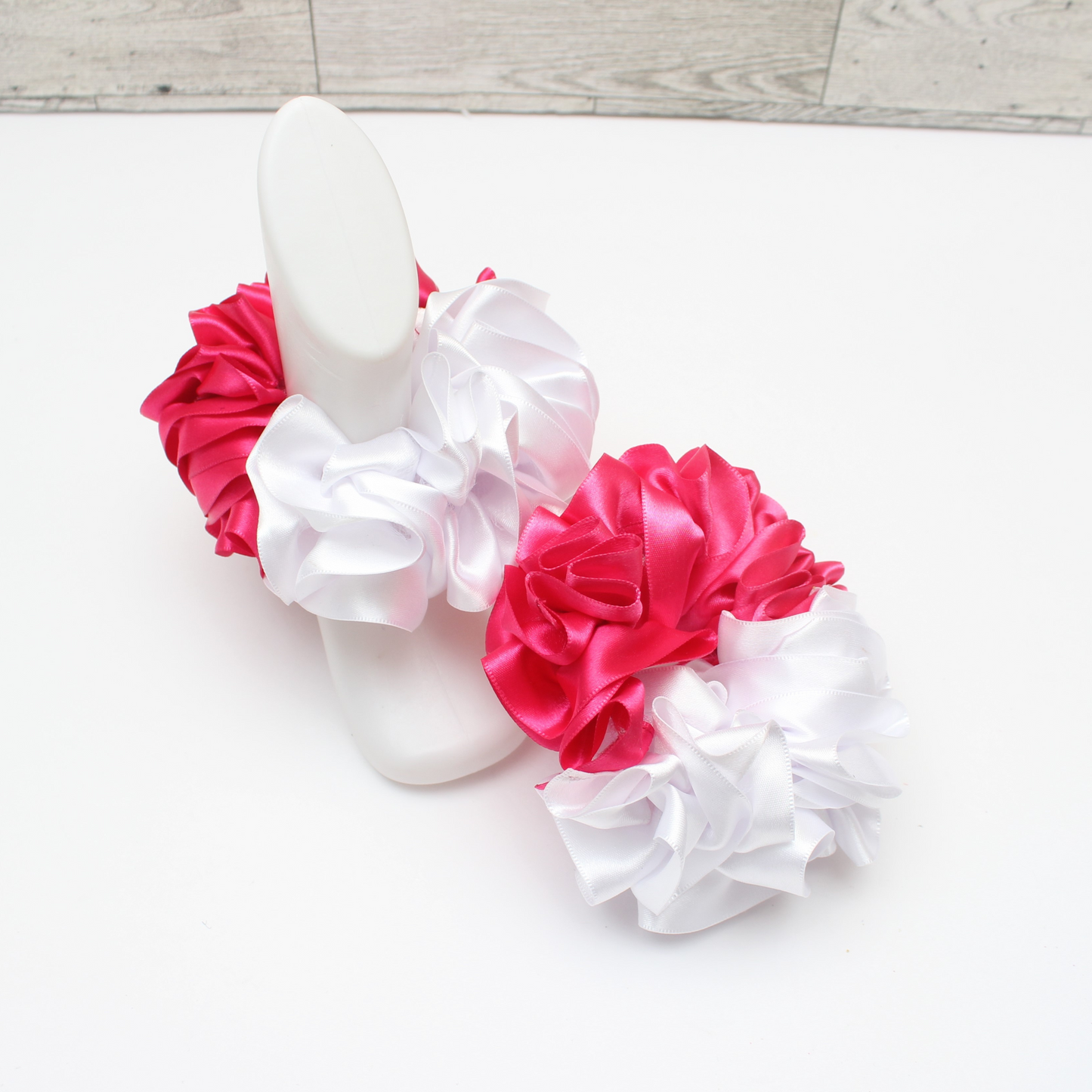 Pink and White Ruffle Sock Set with Burp Cloth, Bib, and Teether Bundle