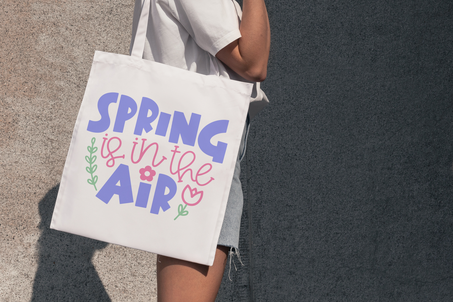 Spring Bliss: Canvas Tote Bag