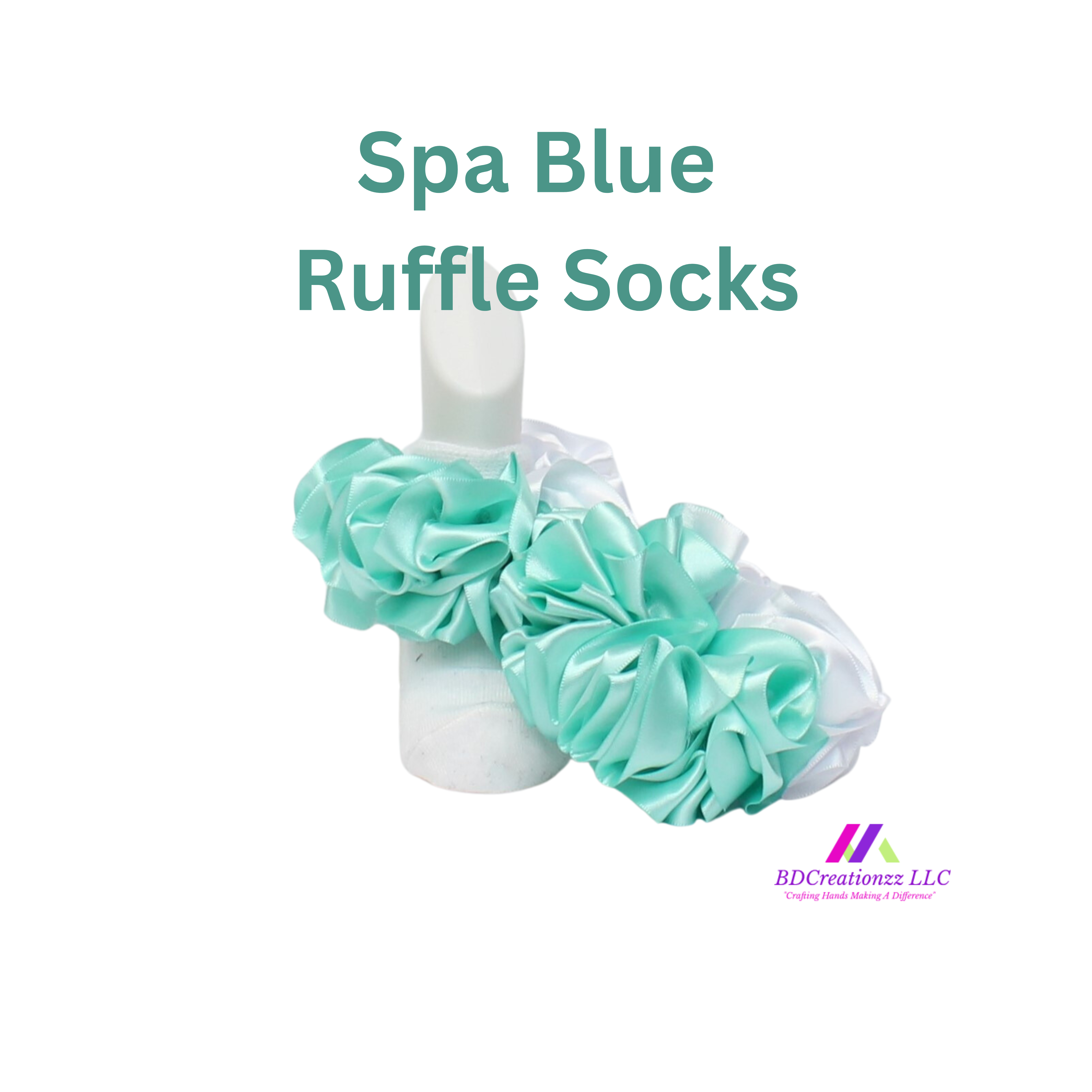 Blue Ruffle Socks