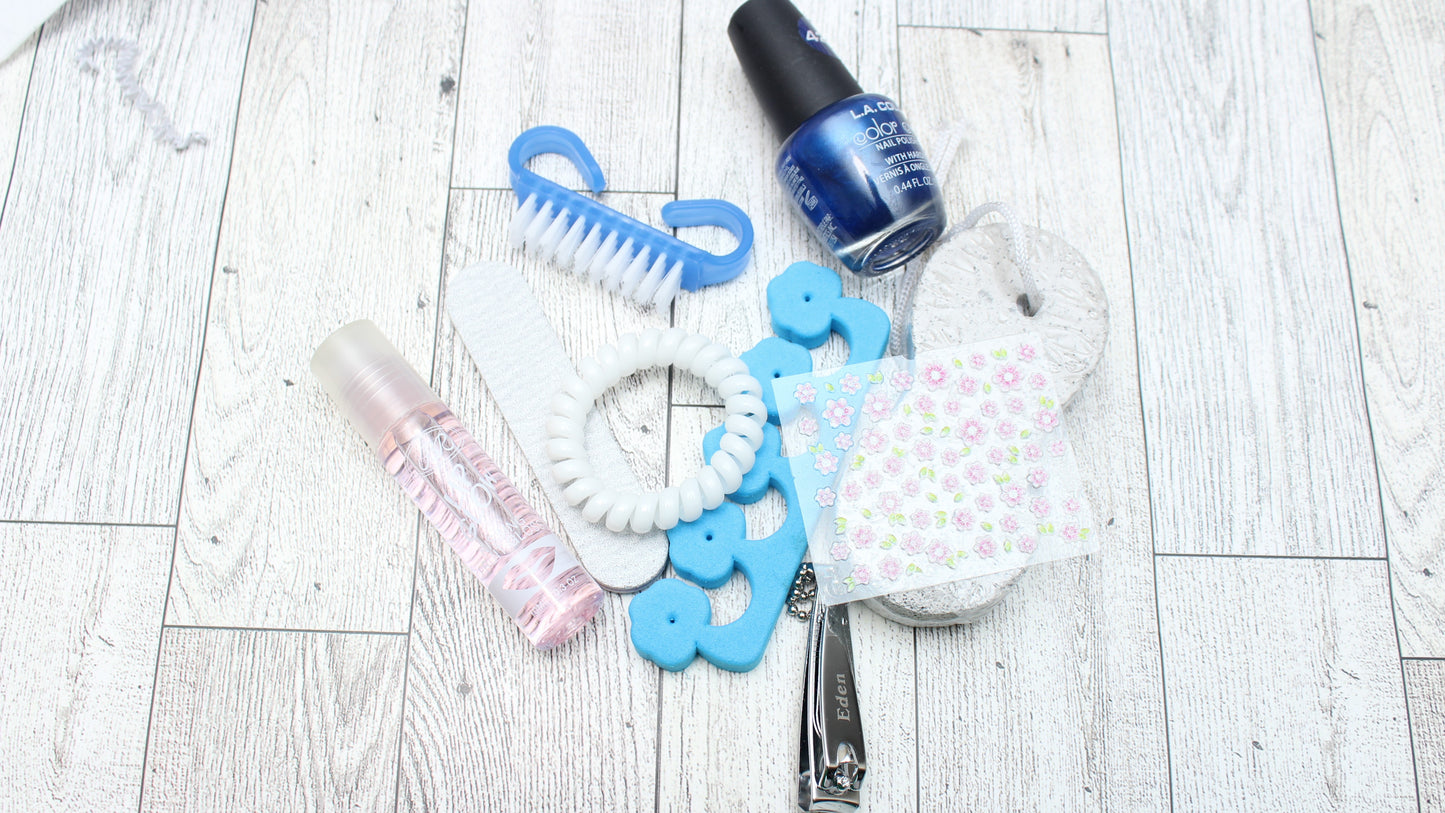 Pamper Your Little Ones with Purple, Pink, and Blue Kids Pedicure Spa Box.