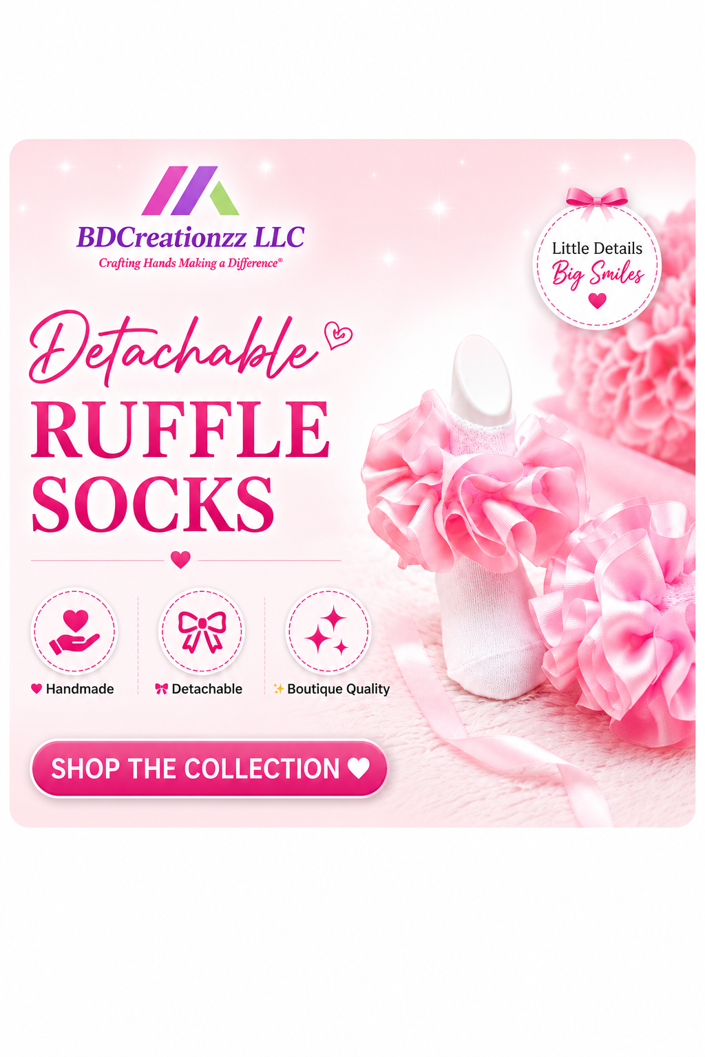Light Pink Ruffle Socks: Delicate and Charming Style - BDCreationzz-Baby & Toddler