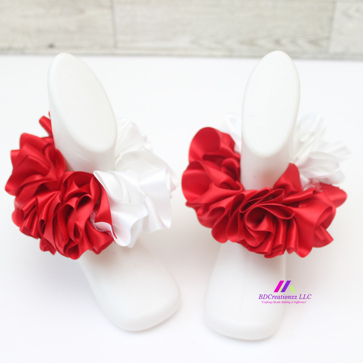 Red and White Ruffle Socks ~ Add a Touch of Elegance to Your Outfit