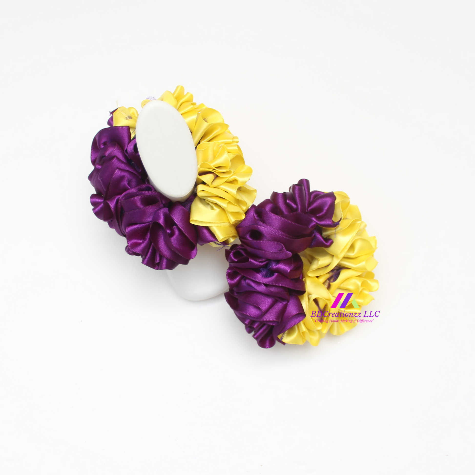 Purple and Yellow Ribbon Socks 