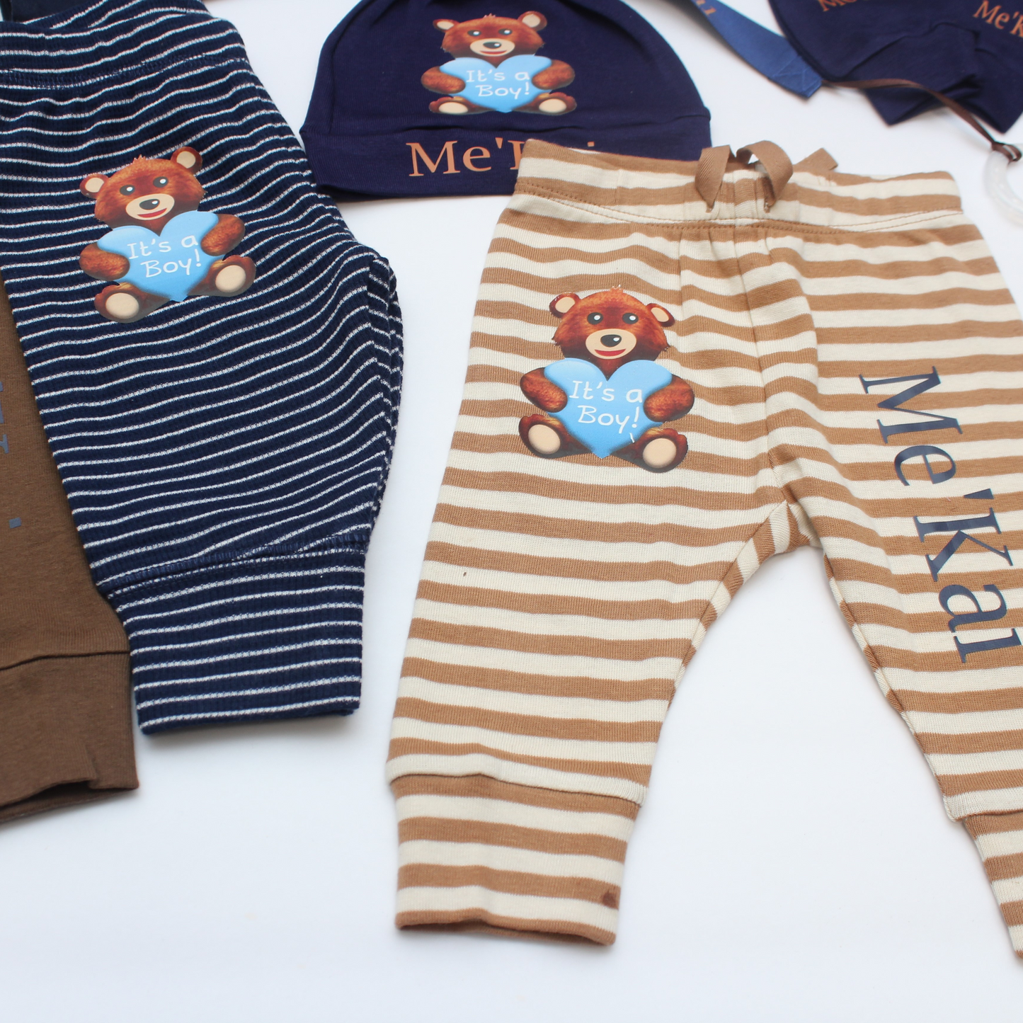 Personalized Bear Theme Custom Baby Boy Box ~  Baby Boy Clothing Set