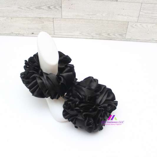 Black Detachable Boutique Ruffle Socks Handmade by BDCreationzz for Babies, Toddlers, Kids and Adults