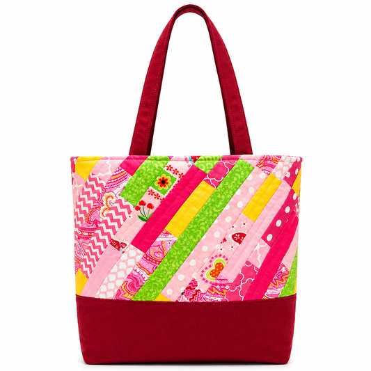 Handmade Fruit Punch Canvas Purse | Colorful Boutique Handbag for Women