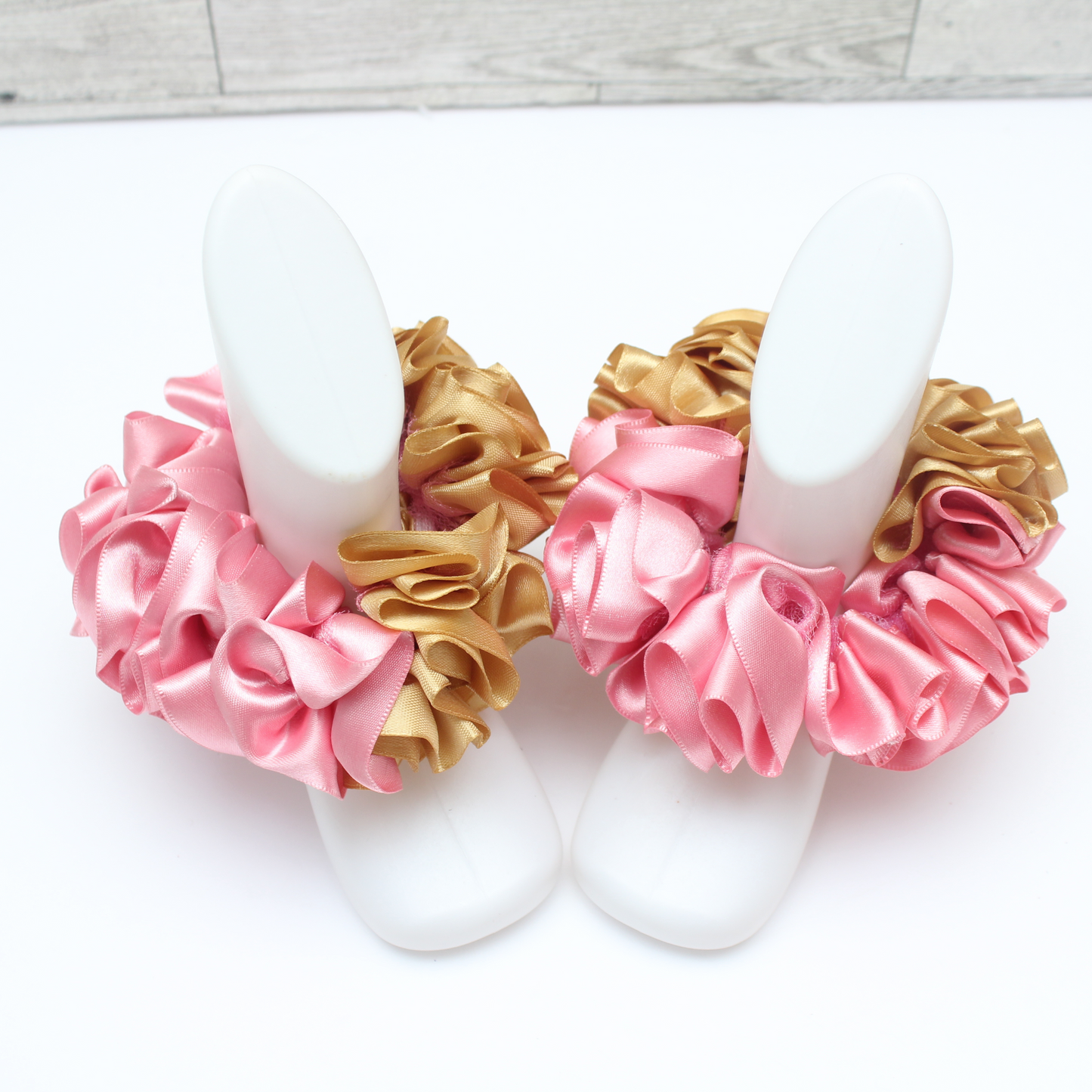 Boutique baby shower gift set featuring coordinating floral fabrics and accessories.