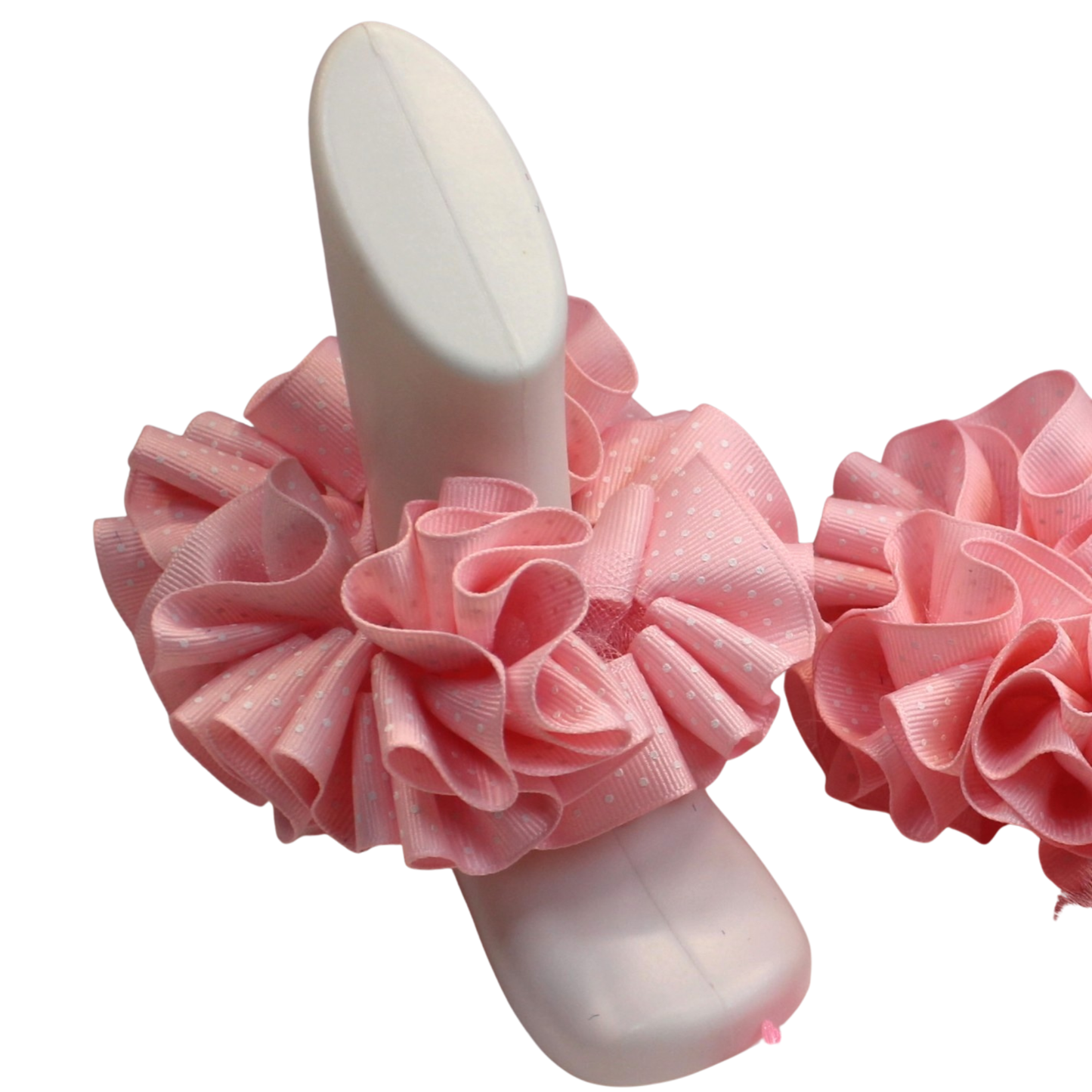 Pair of pink ruffled socks 