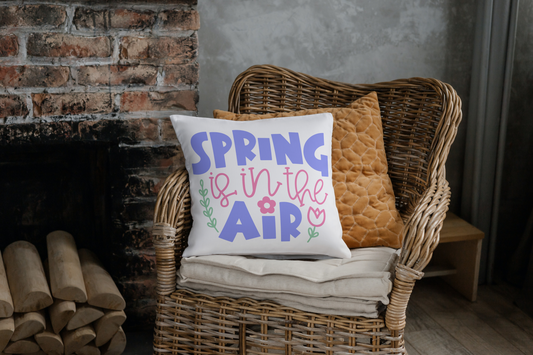 spring floral throw pillow