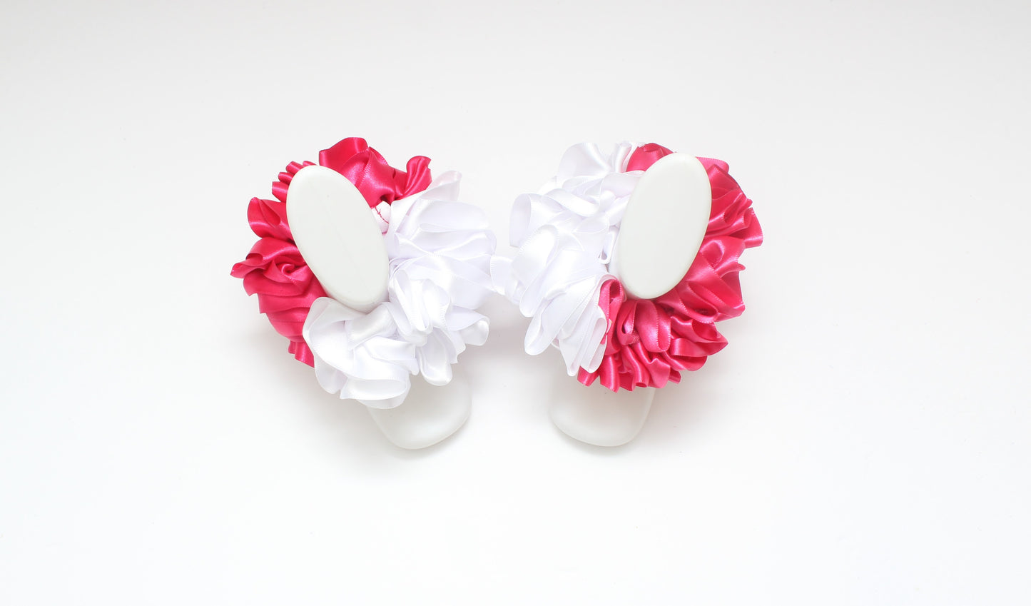 Pink and White Ribbon Socks