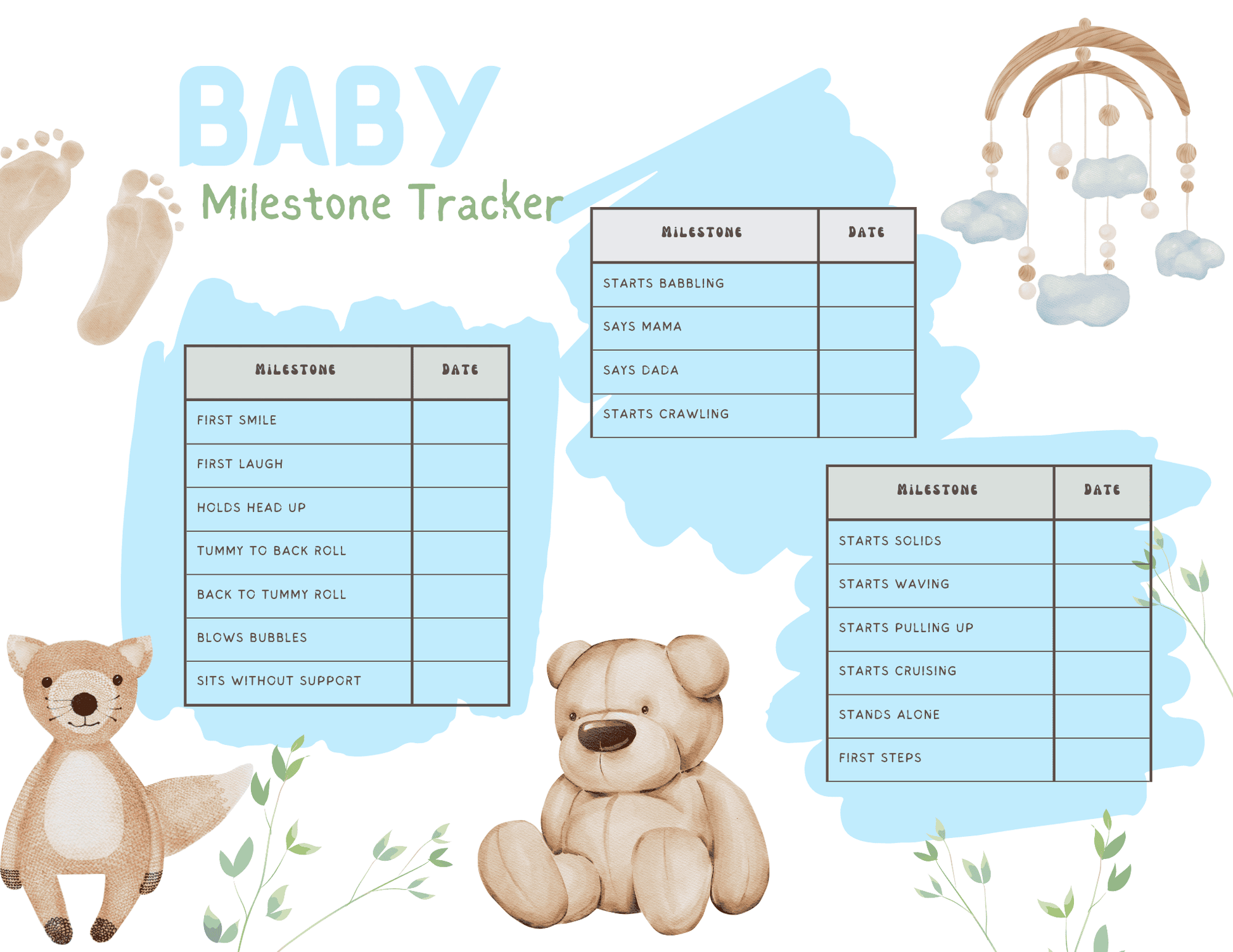 baby first year tracker pdf