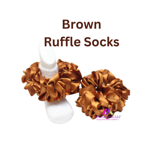 Brown Ruffle Socks ~Tutu Socks - BDCreationzz-Baby & Toddler