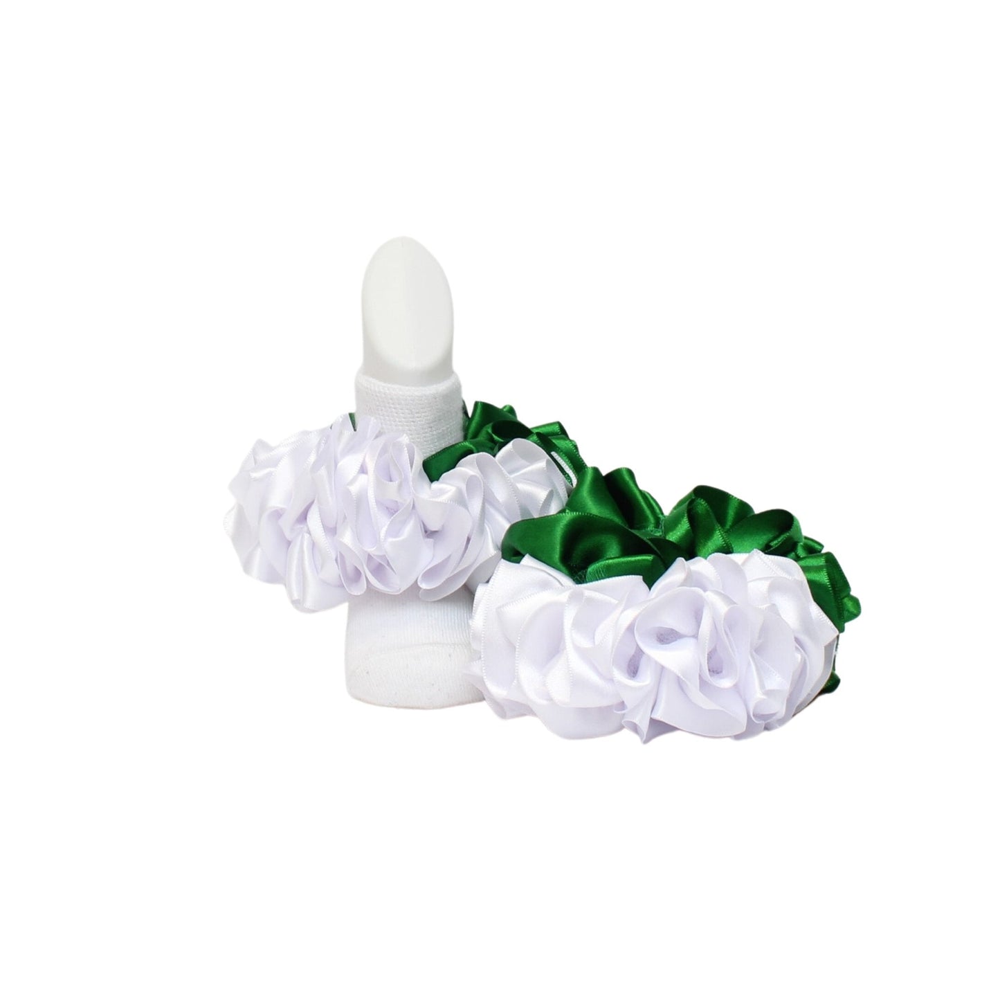 Green and White Ruffle Sock ~ Tutu Socks - BDCreationzz-Ruffle Sock