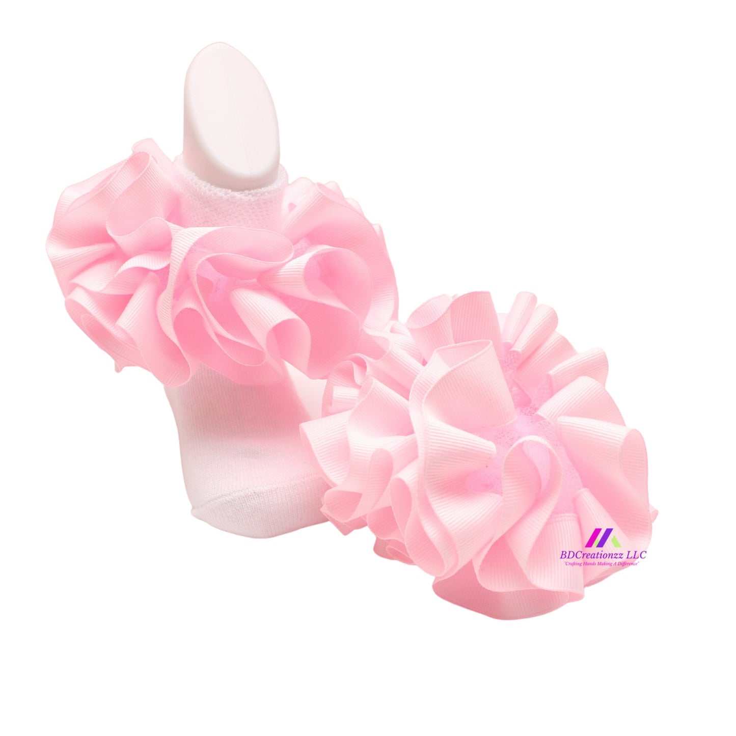 Light Pink Ruffle Socks: Delicate and Charming Style - BDCreationzz-Baby & Toddler