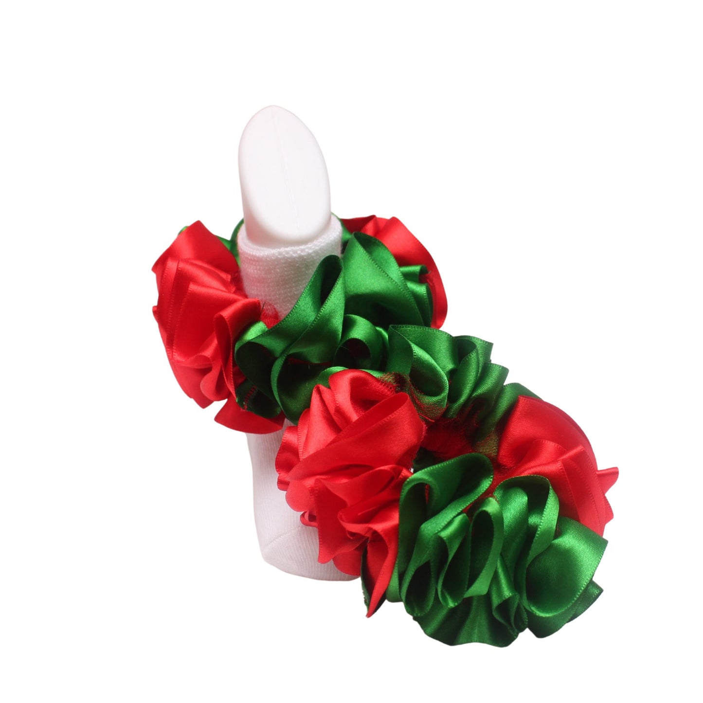 Red and Green Christmas Ruffle Socks - BDCreationzz-Ruffle Sock