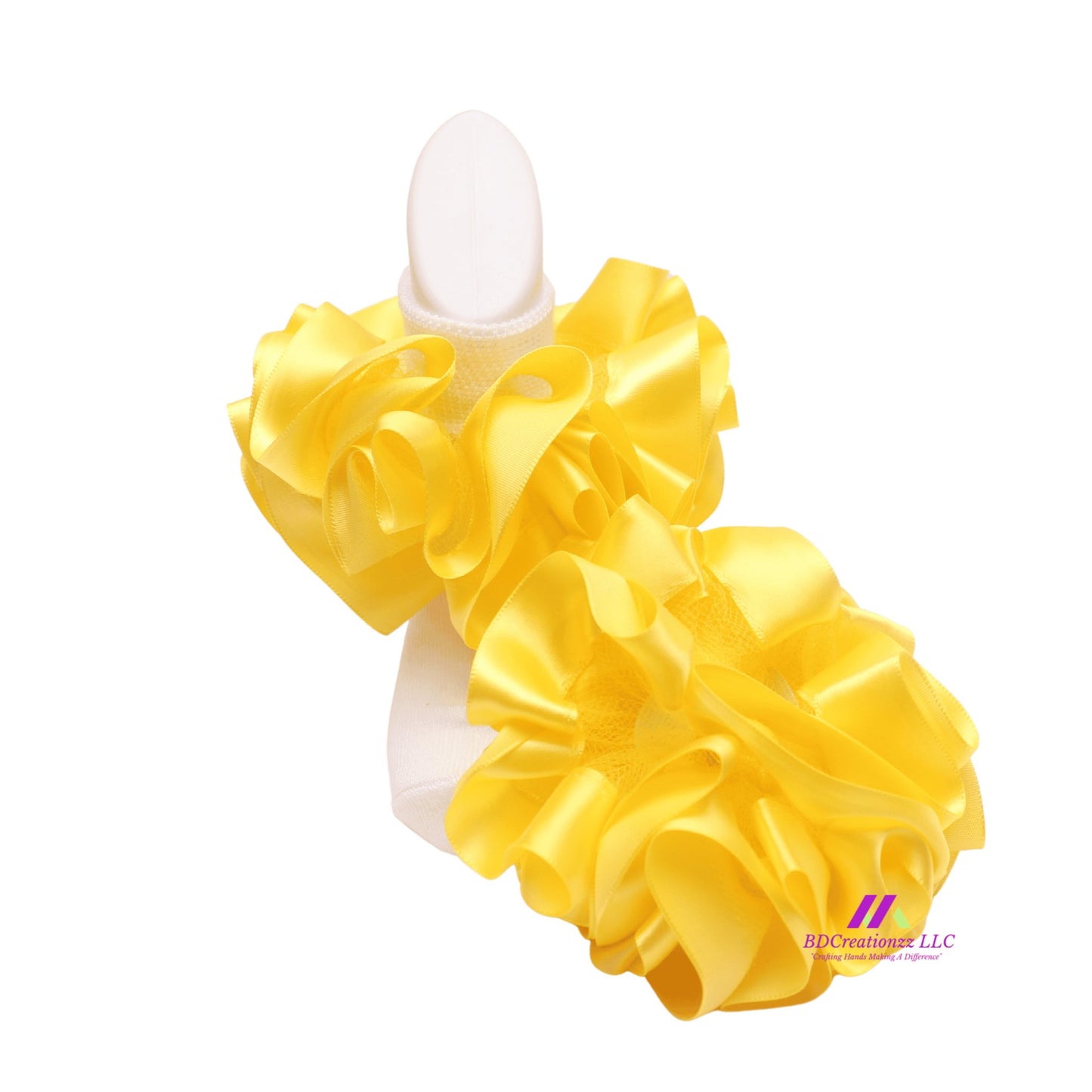 Yellow Ruffle Socks: Sunny and Playful Fashion Choice - BDCreationzz-Ruffle Socks